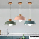 lustre style nordique en aluminium macaron led décoratif