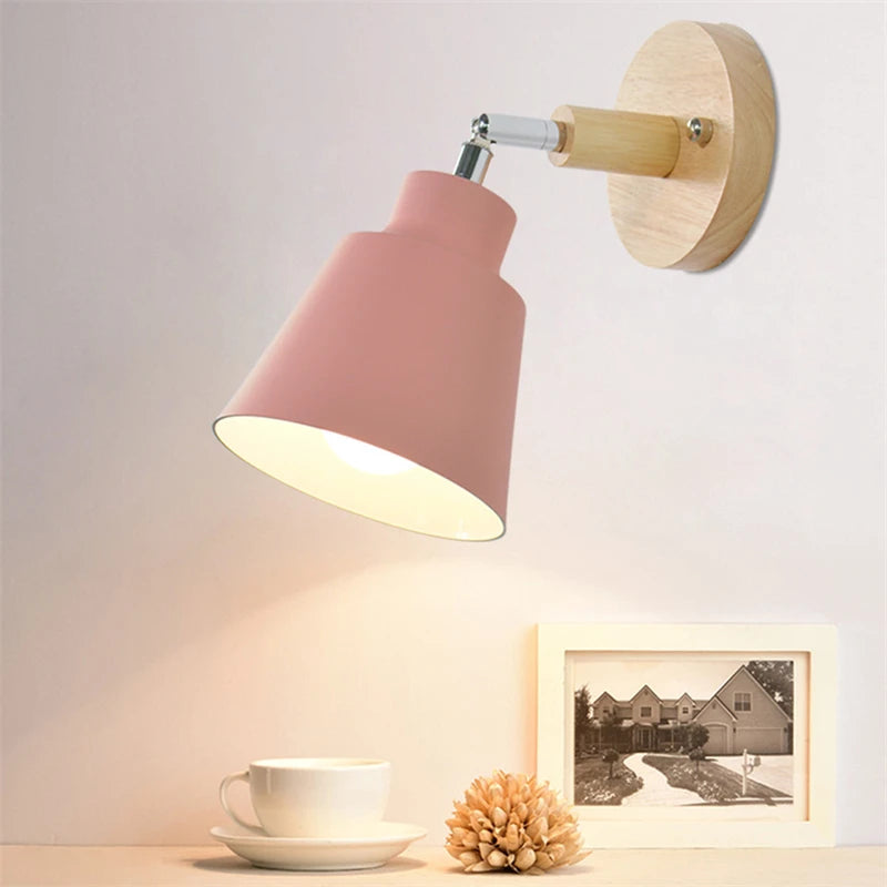 applique murale nordique rotative avec interrupteur macaron