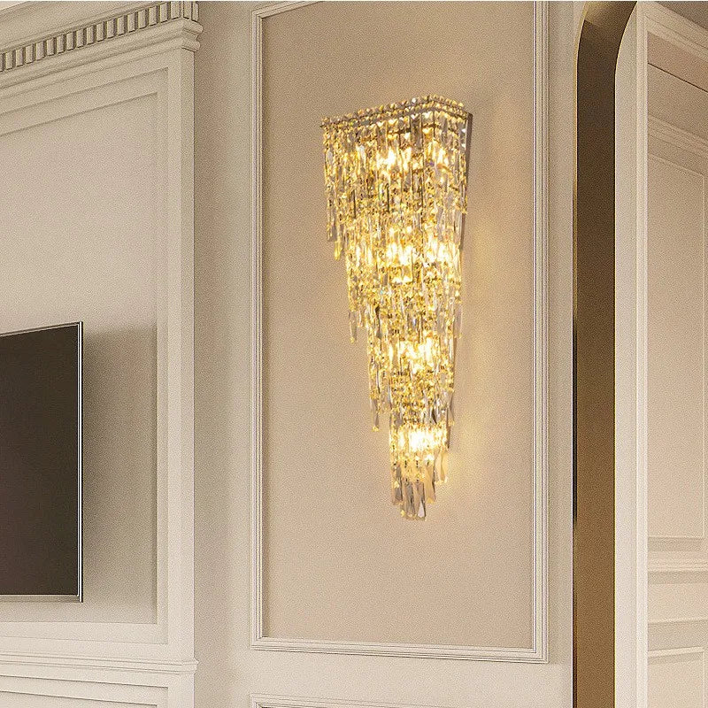 applique murale moderne en cristal pour éclairage intérieur - vue 2 sur 12