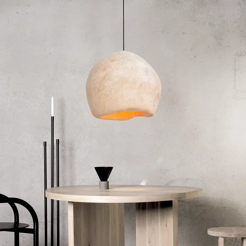 Nordic Wabi Sabi E27 Led Chandelier Dining Room Led Pendant Lights Lustre Bar Suspend Lamp Home Decor Loft Hanging Light Fixture - vue 4 sur 8