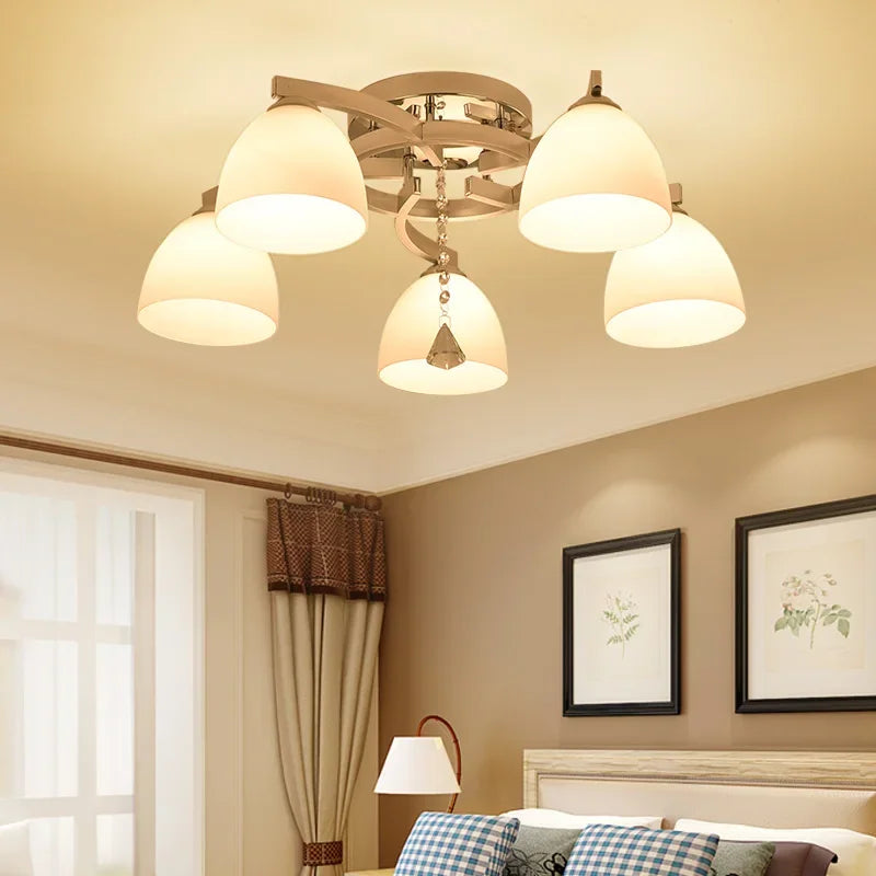 plafonnier led minimaliste en cristal décoratif pour personnalité créative