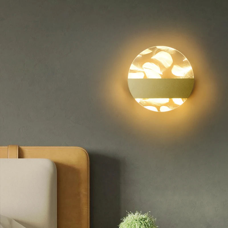 Applique murale Led en plumes de luxe - vue 6 sur 10