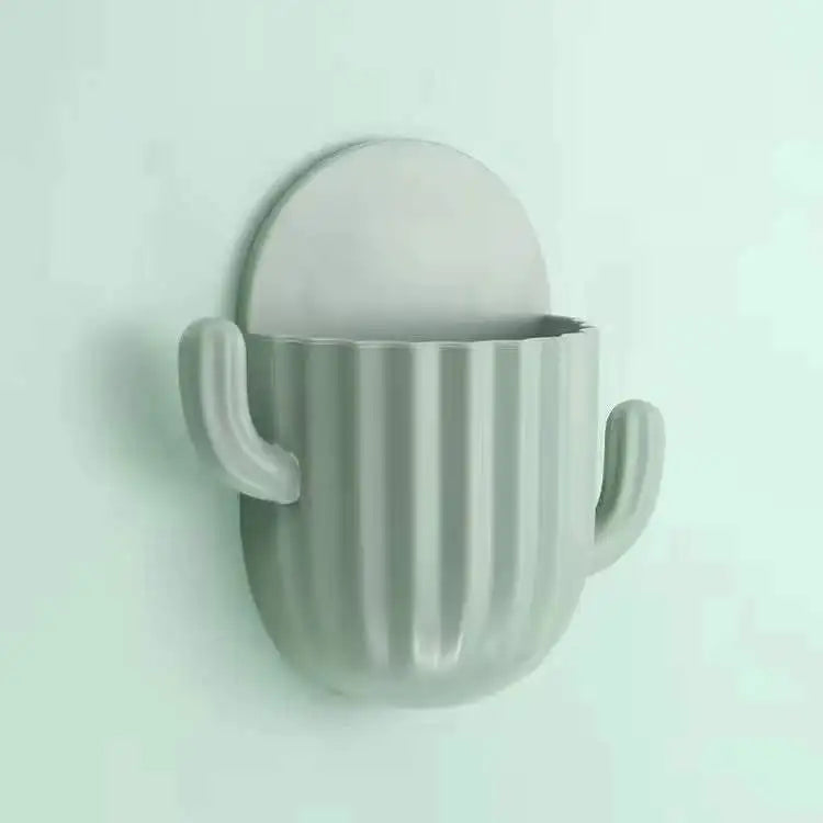 support mural auto-adhésif pour rangement de brosse et dentifrice cactus - vue 9 sur 10