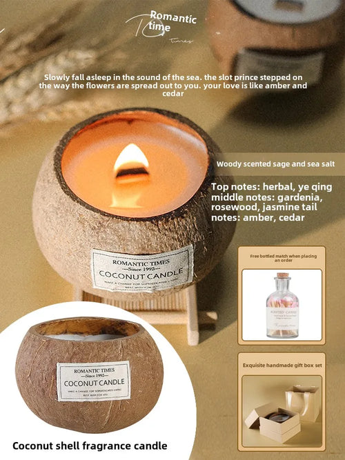 coffret cadeau bougie parfumée noix de coco souvenir de noël - vue 13 sur 20
