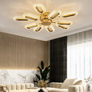 SANDYHA Post-moderne LED Lustre En Cristal Fleur Plafond Salon Salle À Manger Villa Étude Balcon Couloir Décoration De La Maison Lampes
