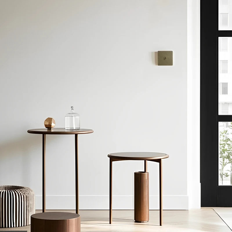 Interrupteur simple 1 voie en acier gris vieilli brossé bords arrondis