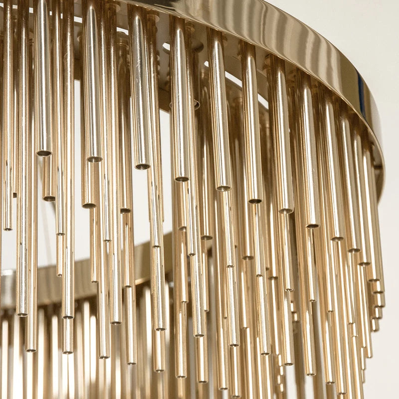 lustre de luxe post-moderne nordique en acier inoxydable - vue 5 sur 5