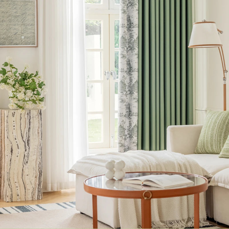 Rideau occultant style campagne française motif floral salon