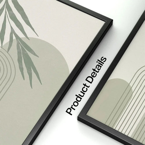 plante géométrique abstraite art mural boho pour décoration intérieure - vue 4 sur 15