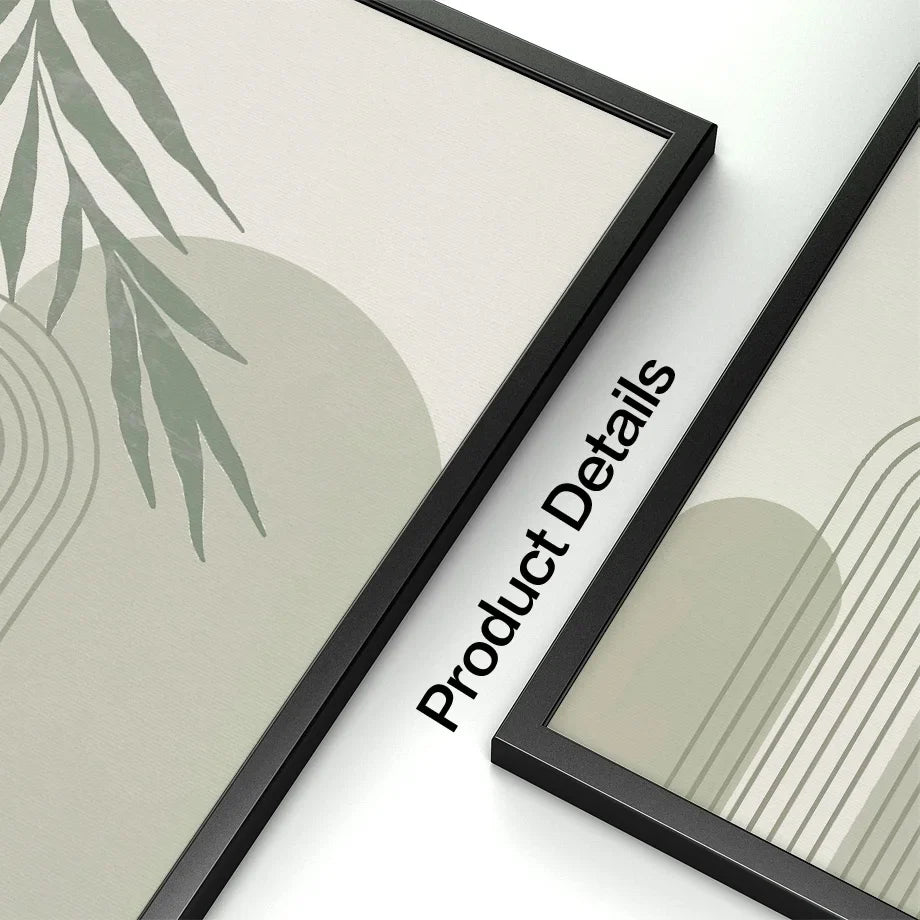 plante géométrique abstraite art mural boho pour décoration intérieure - vue 4 sur 15