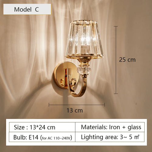 applique murale moderne en verre design nordique élégant pour décoration intérieure