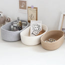 paniers de rangement en corde de coton tissés pour jouets et vêtements