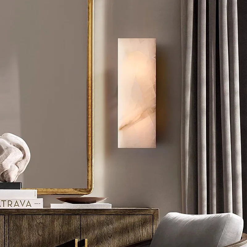 applique murale led extérieure tendance marbre naturel 2024 - vue 6 sur 9