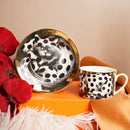 Service thé vintage céramique italienne tasse soucoupe plateau