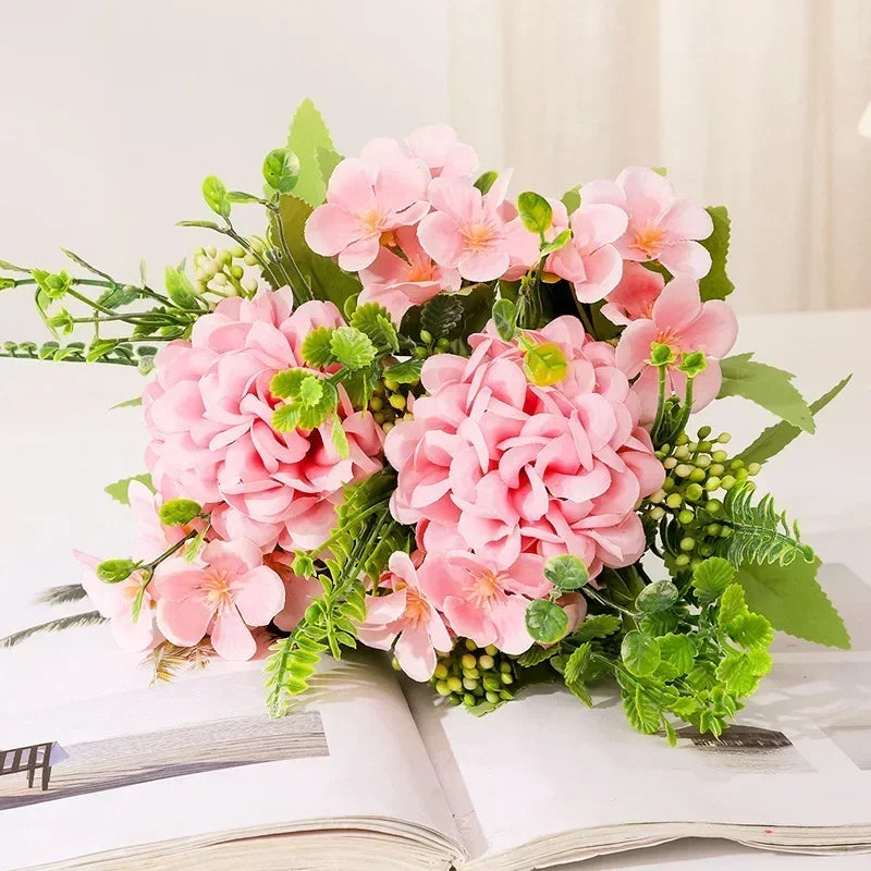 bouquet de chrysanthèmes en soie pour décoration de jardin - vue 4 sur 13
