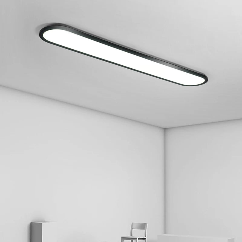 lustre led moderne simple restaurant nordique rectangulaire créatif - vue 6 sur 22