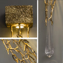 Postmodern créatif cuivre cristal applique allée fond mur cage d'escalier chevet salon applique échantillon applique murale LED lampe