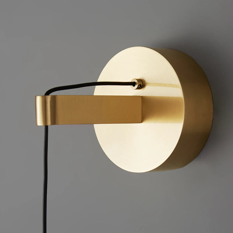 applique murale led de luxe en cuivre à hauteur réglable