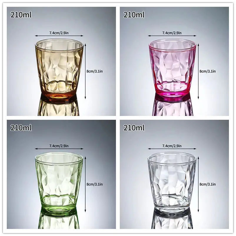 Verres incassables acrylique reutilisables pour vin biere jus