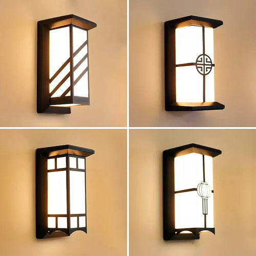 LED applique extérieure en plastique/aluminium porte d'entrée étanche IP65 applique jardin Patio terrasse maison luminaire mural
