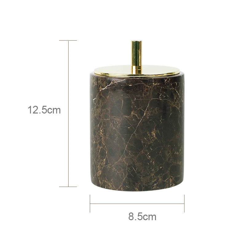 accessoires de salle de bain en marbre naturel ensemble luxe - vue 23 sur 27