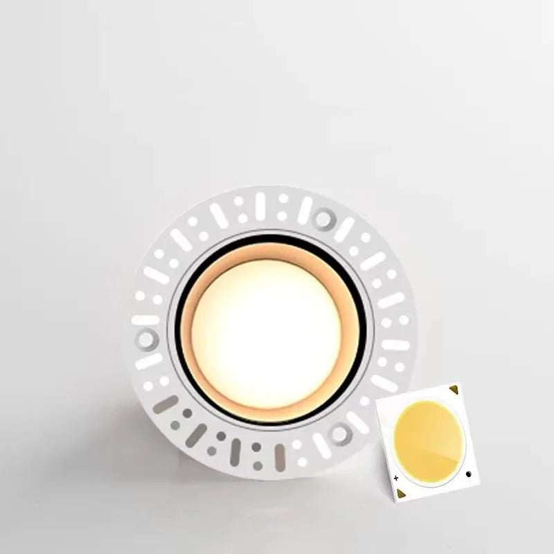 Borderless Embedded Anti Glare COB Downlight 7W 9W 12W 15W Dimmable 85-265V Spotlight Ceiling Lamp, Suitable For Hotel And villa - vue 3 sur 8
