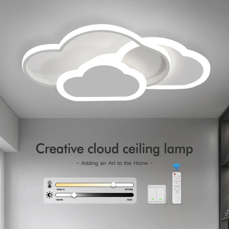 plafonniers led ultra minces creative clouds pour diverses pièces - vue 2 sur 26