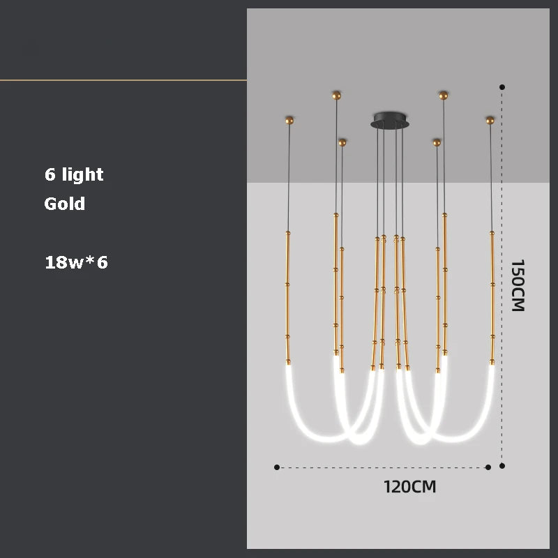 lustre en art déco design suspendu en led - vue 10 sur 16