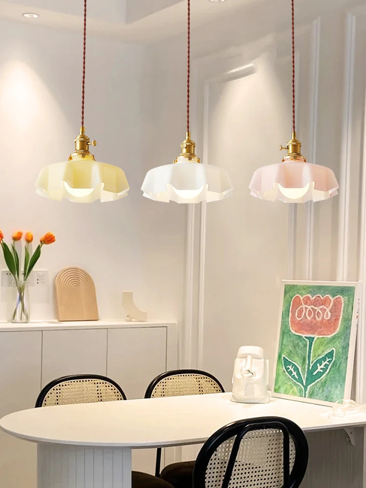 Suspension en verre fleuri pour décoration créative - vue 6 sur 9