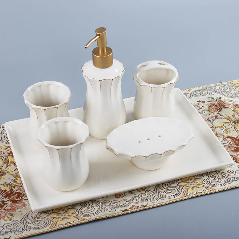 kit de salle de bain en céramique Jingdezhen de qualité supérieure - vue 4 sur 6