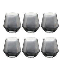 Ensemble 6 verres whisky design relief élégant salon