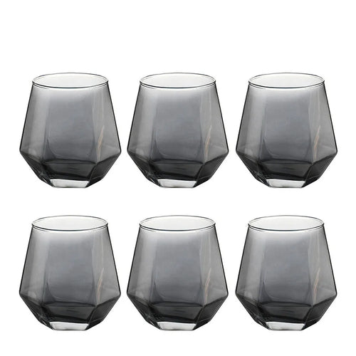 Ensemble 6 verres whisky design relief élégant salon
