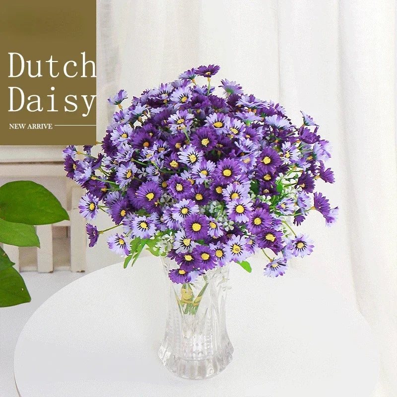 bouquet de marguerites en soie pour décoration florale artificielle - vue 3 sur 10
