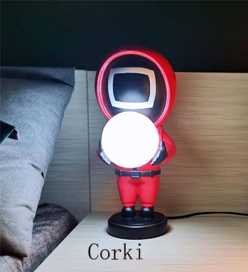 lampe de table astronautes design nordique veilleuse 3D décorative - vue 7 sur 10