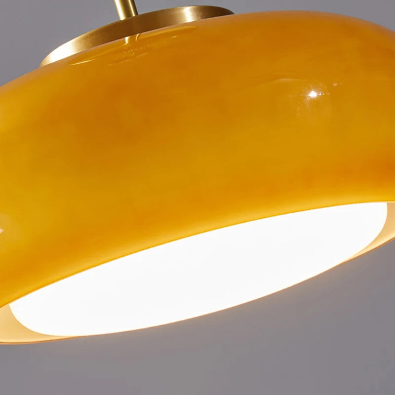 lustre moderne en verre luminaires suspendus métal doré et chromé - vue 6 sur 22