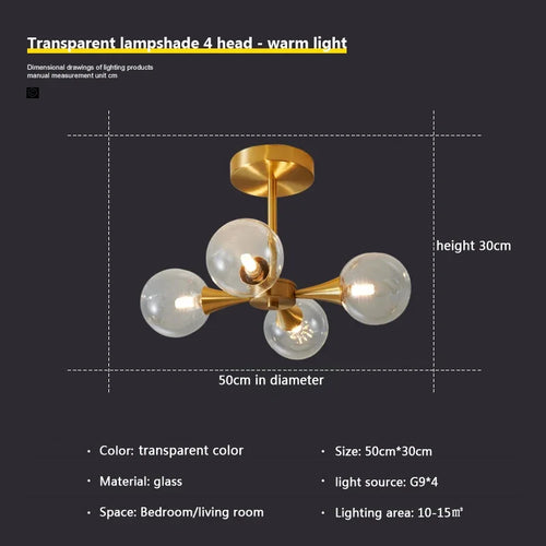 lustre nordique en verre blanc pour éclairage intérieur - vue 19 sur 23