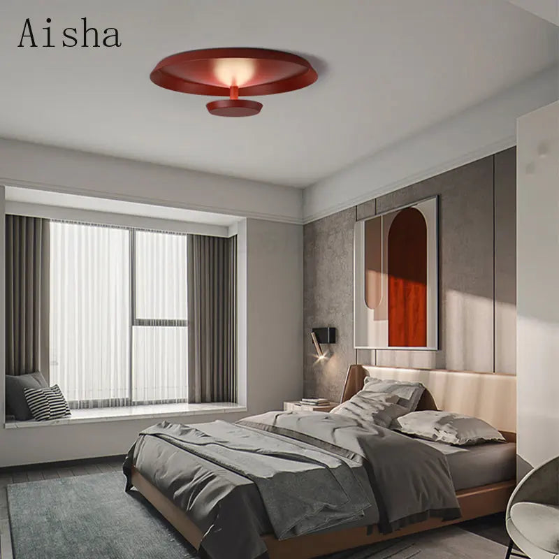 plafonnier led circulaire design créatif pour décoration maison - vue 5 sur 9