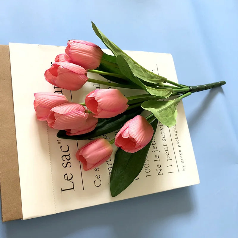 bouquet de tulipes artificielles pour mariage et décoration intérieure - vue 11 sur 11