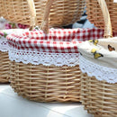 panier en osier ovale pour pique-nique mariage ou cadeau