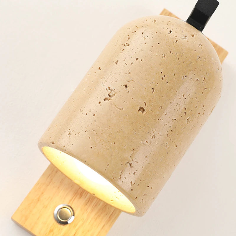 applique murale led en pierre naturelle avec interrupteur et livraison directe - vue 5 sur 10