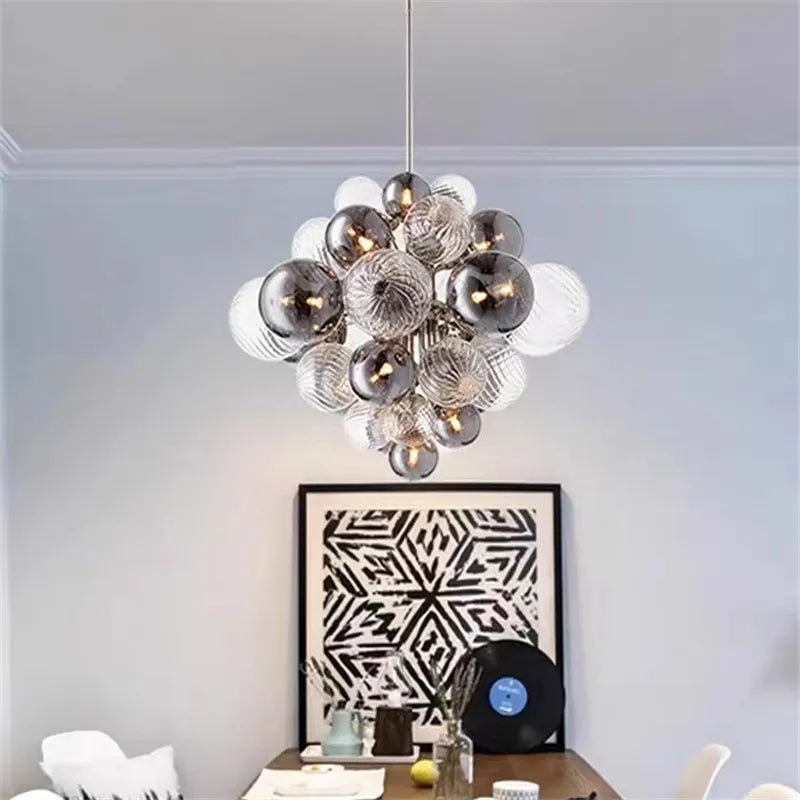 lustre à bulles nordique design créatif pour intérieur élégant - vue 3 sur 10