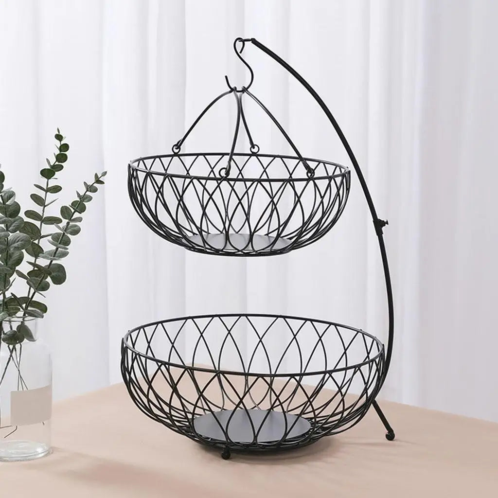 panier à fruits à deux niveaux pour un rangement pratique - vue 8 sur 8