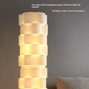 Lampadaire LED design moderne tissu blanc