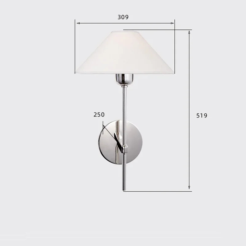 applique nordique en cuivre avec lumière de luxe moderne - vue 3 sur 6