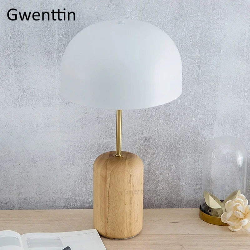 lampes nordiques en bois pour bureau et lecture décoratives - vue 5 sur 7