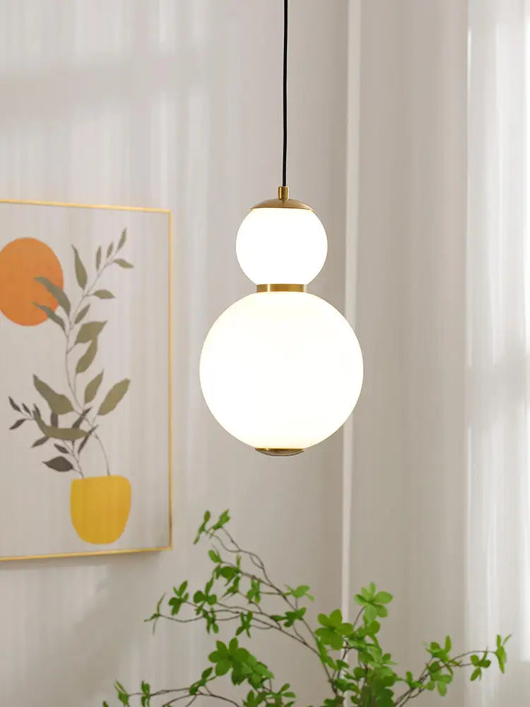 lustre en verre blanc design pour décoration intérieure moderne - vue 7 sur 12