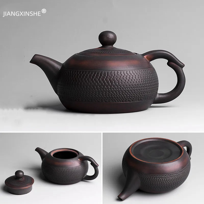 Théière kung fu artisanale en céramique petite capacité