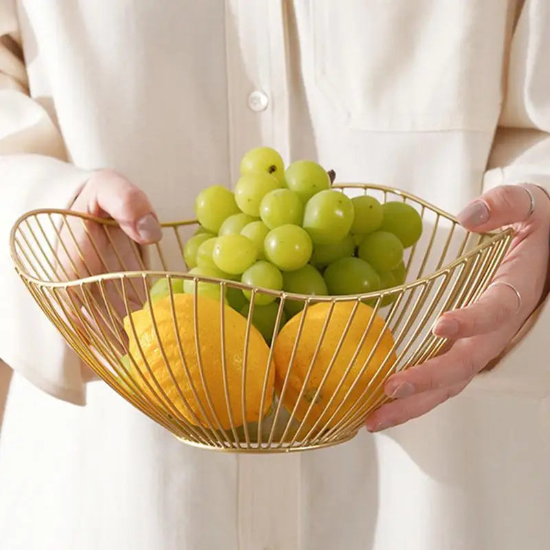 corbeille à fruits en métal pour oranges et bananes - vue 5 sur 10