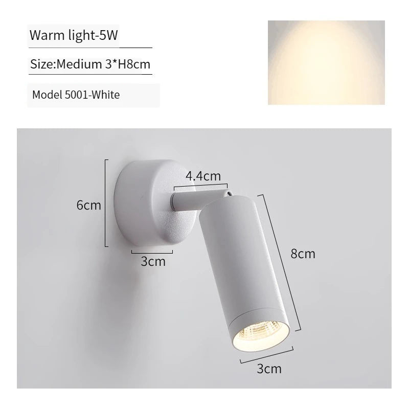 applique murale led moderne réglable rotative pour lecture et décoration - vue 11 sur 14