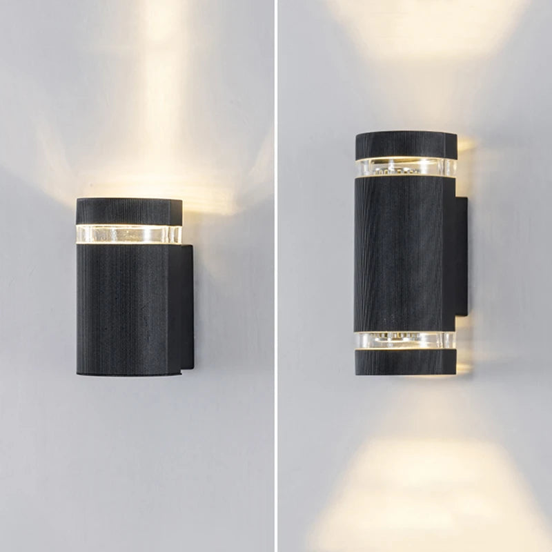 applique murale led extérieure en demi-cercle design pour espaces extérieurs - vue 6 sur 12